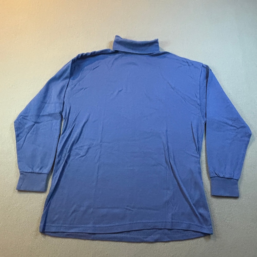 VTG Sears Roebuck Turtleneck Shirt Mens L Blue Long Sleeve Cotton 90s Y2K NWOT
